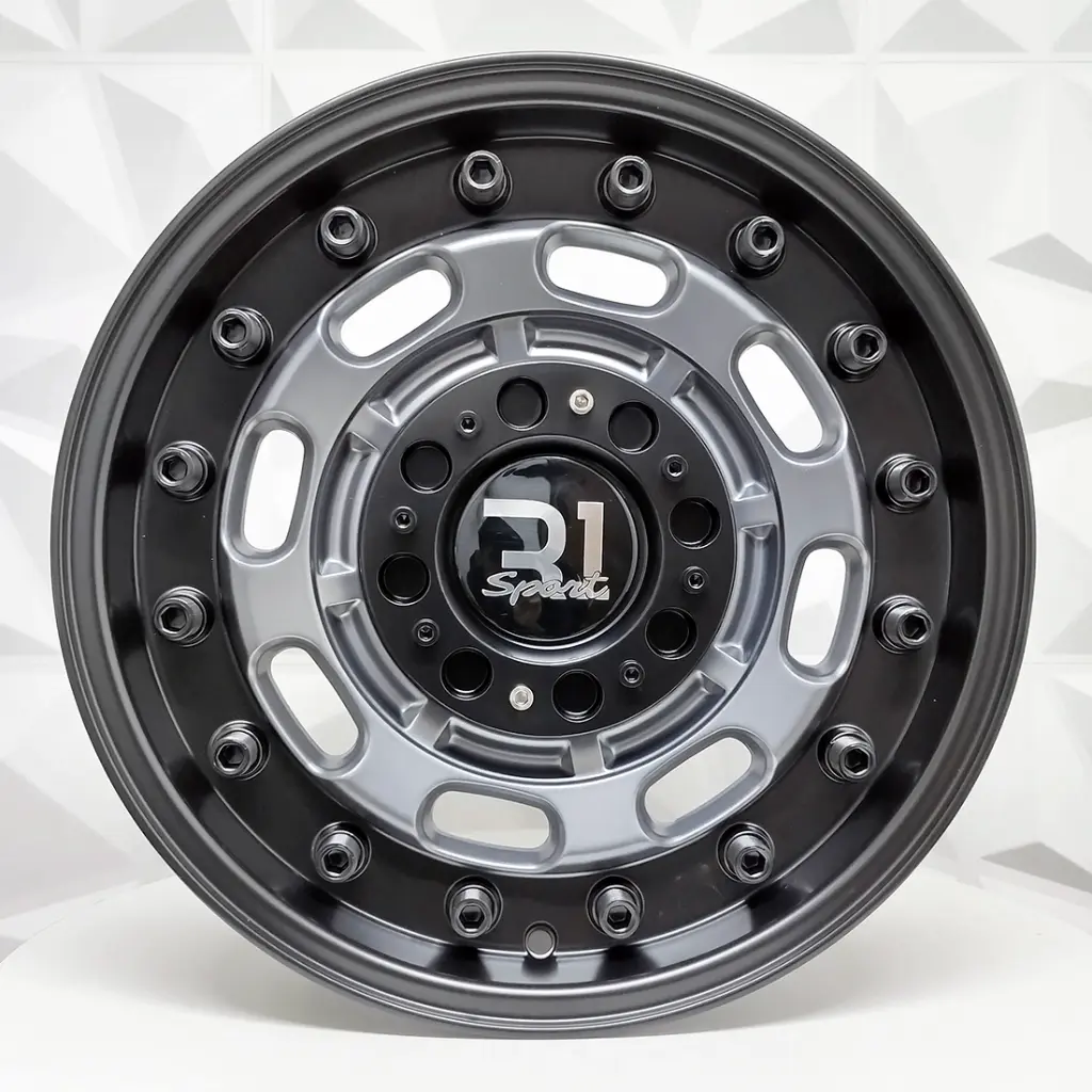 "RIN 16X8 6-139.7 R1 SPORT RGW 68142I MATTE GRAY+BLACK LIP POLISH ET0 CB110" 