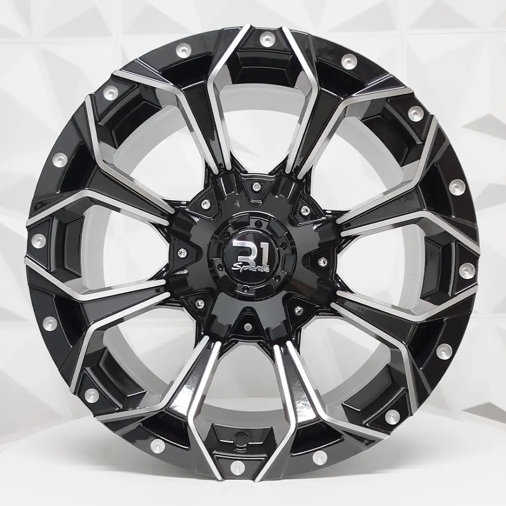 RIN 16X8 6-139.7 R1 SPORT RGW8896 BLACK MACHINE FACE+MILLING ET10 CB110 