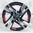 RIN 14X6 4-100/114.3 R1 SPORT 4019 BLACK MACHINE RED LINE ET10 CB73.1 