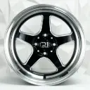 RIN 15X8 4-100 R1 SPORT DX425/689 BLACK MILLING WINDOW MACHINE LIP ET25 CB73.1